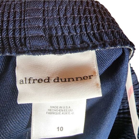 Alfred Dunner Navy Blue Midi Skirt w/ Pockets Women's Size 10 New - Picture 8 of 9